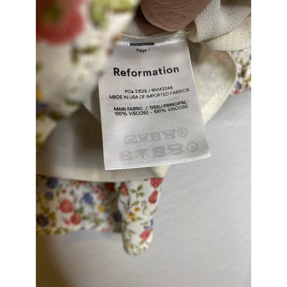 Reformation NWT Cammi Mini Dress in Ronan 0 - Picture 6 of 10